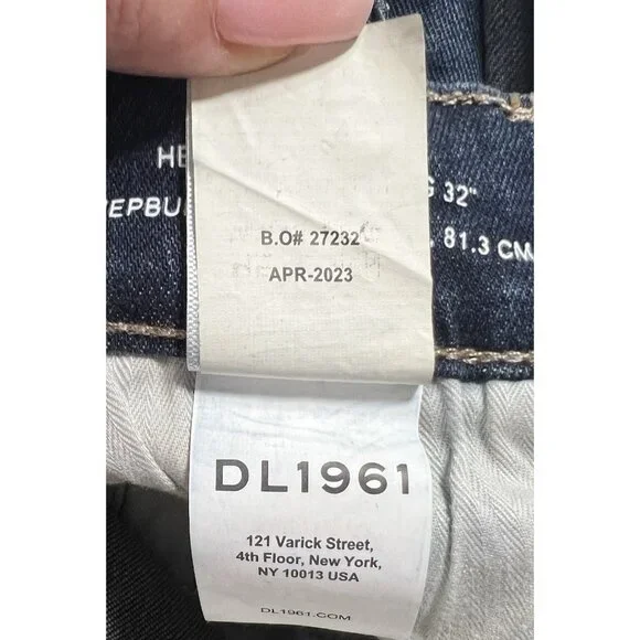 DL1961 Women Jeans Size 31 Blue HEPBURN WIDE LEG HEPBURN JAMBE High Rise Stretch - Picture 11 of 16